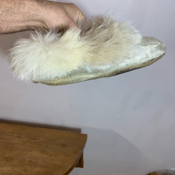 Vintage collector pièce hand crafted by Canadian Inuit  seal skin winter shoes - Picture 8 of 12